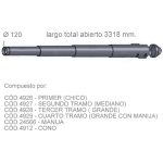 CONO DESCARGA P/CAÑO TELESCOPICO Ø 120 MM.