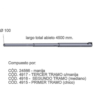 PRIMER TRAMO CAÑO TELESCOPICO 4593(chico)
