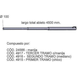 SEGUNDO TRAMO CAÑO TELESCOPICO 4593(mediano)