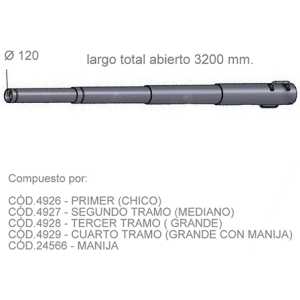 PRIMER (CHICO) TRAMO CAÑO TELESCOPICO 4892