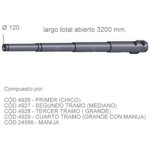 SEGUNDO TRAMO (MEDIANO) CAÑO TELESCOPICO 4892