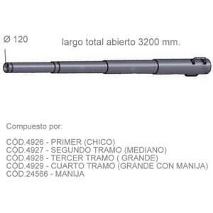TERCER TRAMO ( GRANDE) CAÑO TELESCOPICO 4892