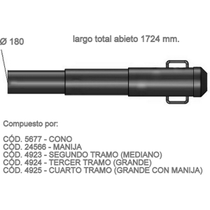 CAÑO TELESCOPICO 3 TRAMOS