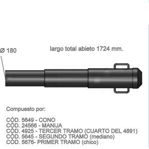 CAÑO TELESCOPICO 3 TRAMOS
