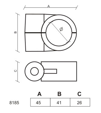 JUEGO PRENSA CAÑO SIMPLE Ø 5/8" CURVO SIN TUERCA ( 8682 ) 2 JUEGO PRENSA CAÑO SIMPLE Ø 5/8" CURVO SIN TUERCA ( 8682 ) - Image 2
