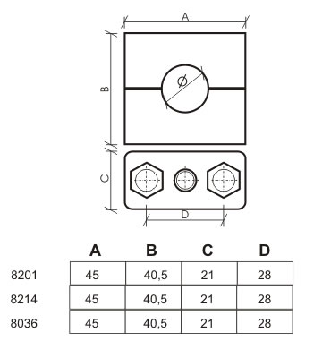 JUEGO PRENSA CAÑO SIMPLE Ø 5/8" RECTO C/ TUERCA ( 8036 ) 2 JUEGO PRENSA CAÑO SIMPLE Ø 5/8" RECTO C/ TUERCA ( 8036 ) - Image 2