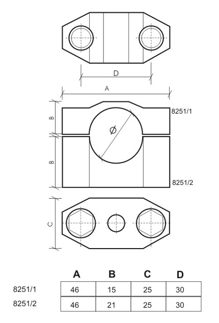 JUEGO PRENSA CAÑO SIMPLE RECTO Ø 21 MM. (8655-8656) 2 JUEGO PRENSA CAÑO SIMPLE RECTO Ø 21 MM. (8655-8656) - Image 2