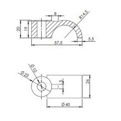 JUEGO PRENSA CAÑO SIMPLE Ø 29 MM. CURVO 2 JUEGO PRENSA CAÑO SIMPLE Ø 29 MM. CURVO - Image 2