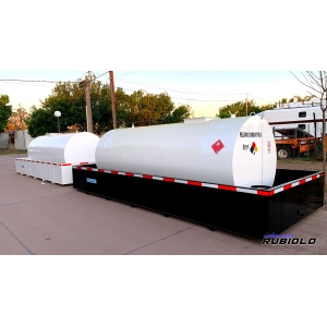 Tanque estacionario con Batea Antiderrame de para 10.000 Lts. (TB1009)